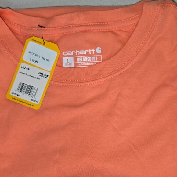 Carhartt Relaxed Fit Lightweight Tank in Fresh Salmon, Women's Size L, NWT - Picture 7 of 7